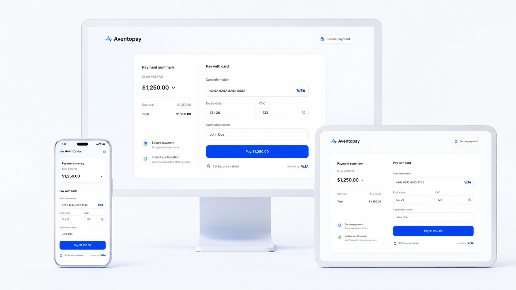 Aventopay payment page